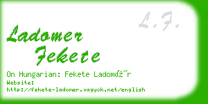 ladomer fekete business card